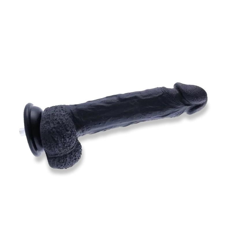Фаллоимитатор-насадка реалистичный Hismith 9,8" Double Penetrator Silicone Dildo 21 см Черный (40512)