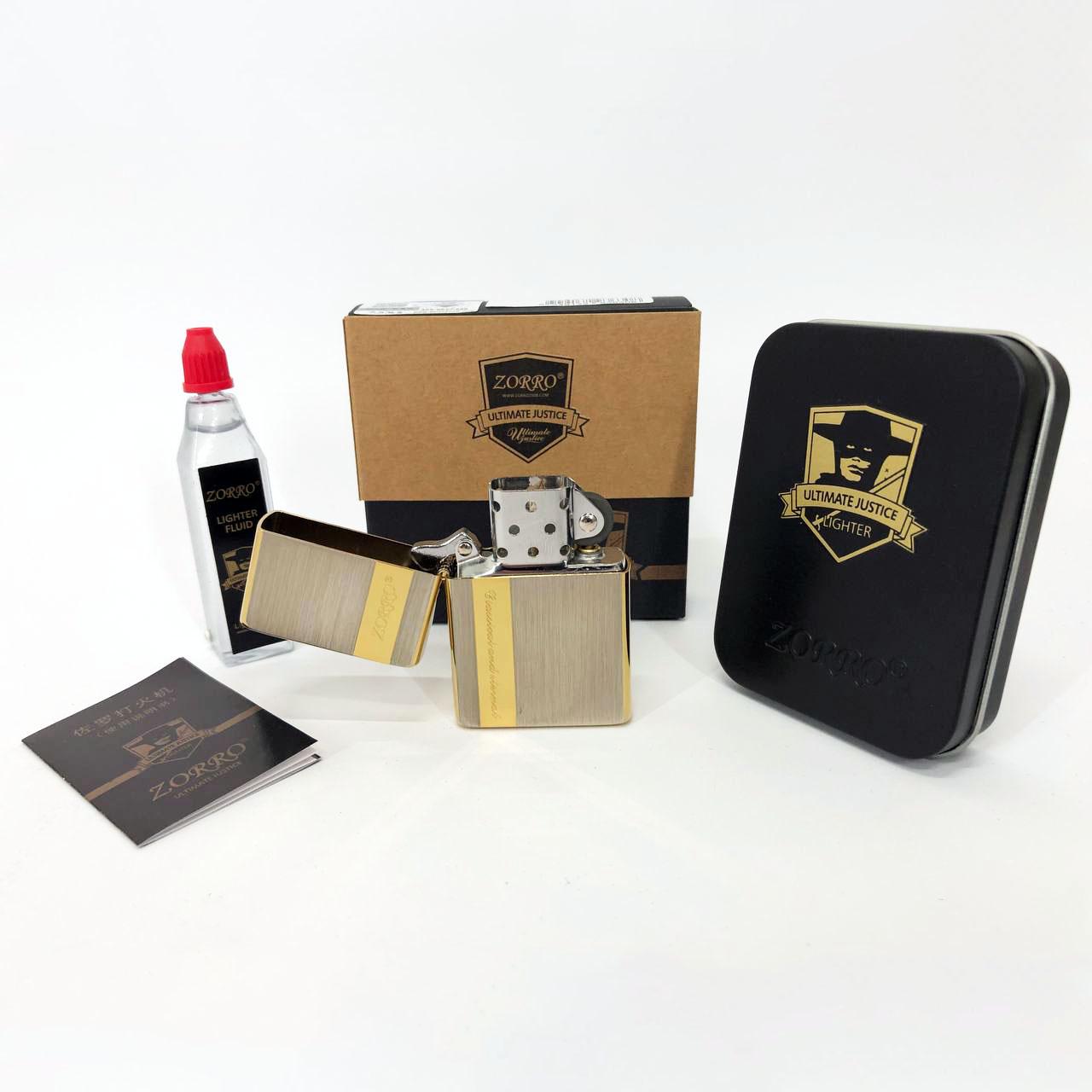 Набор для зажигалки бензиновая Zorro HL-363 Золото (310869) - фото 7 Набор для зажигалки бензиновая Zorro HL-363 Золото (310869) - фото 7