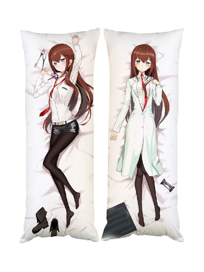 Подушка дакимакура Курису Макисе декоративная ростовая для обнимания 60x200 см Подушка дакимакура Курису Макисе декоративная ростовая для обнимания 60x200 см