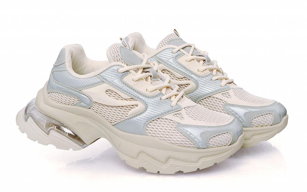 Кроссовки для девочек 07 в сетку р. 41 Бежевый