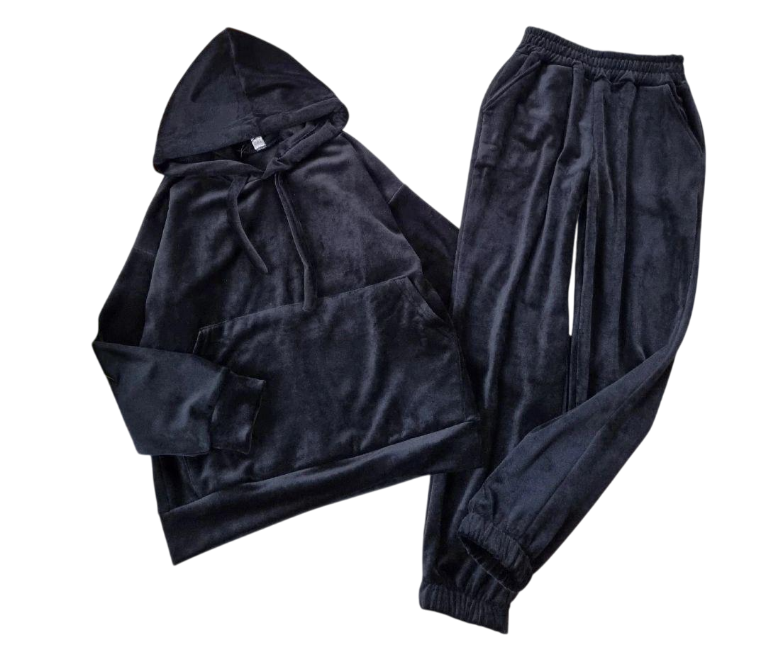 Костюм на дівчинку A Kids теплий велюровий 146 см Чорний