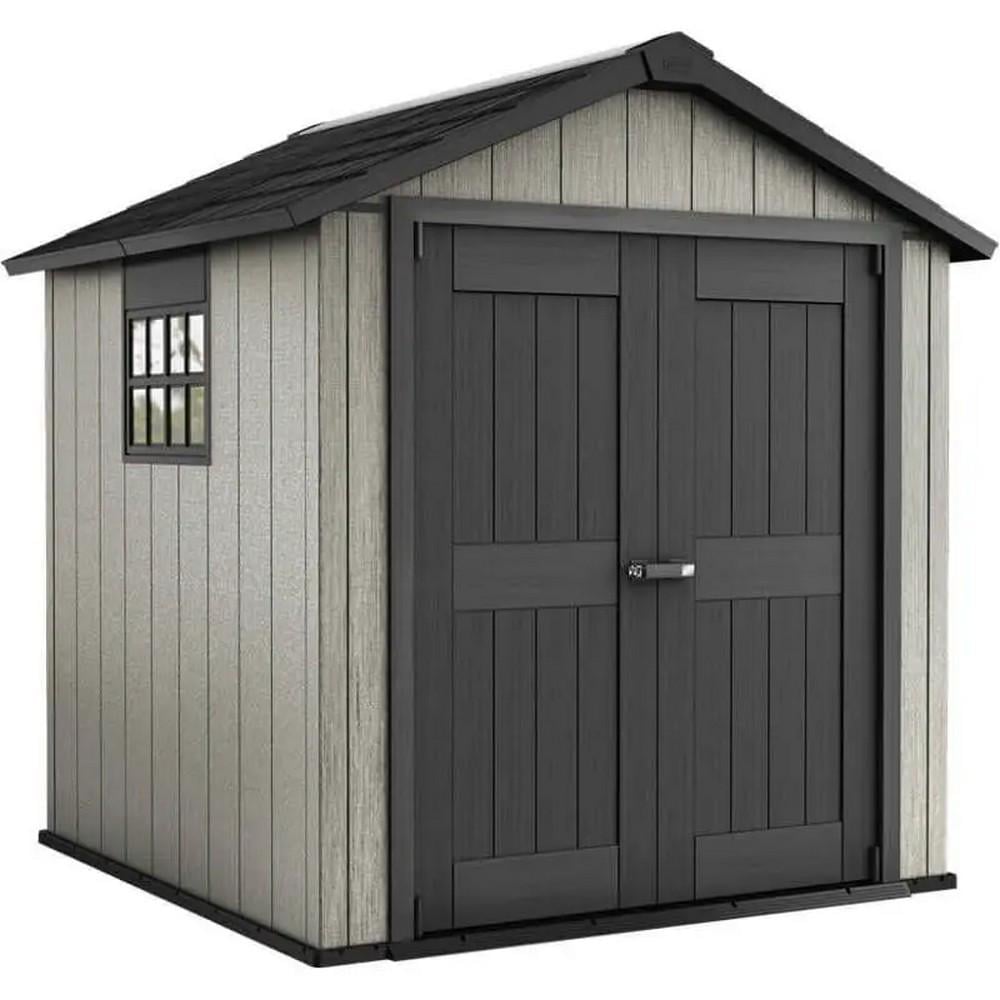 Домик садовый Keter Oakland 757 229х223 см Коричнево-серый/Антрацитовый (228701)