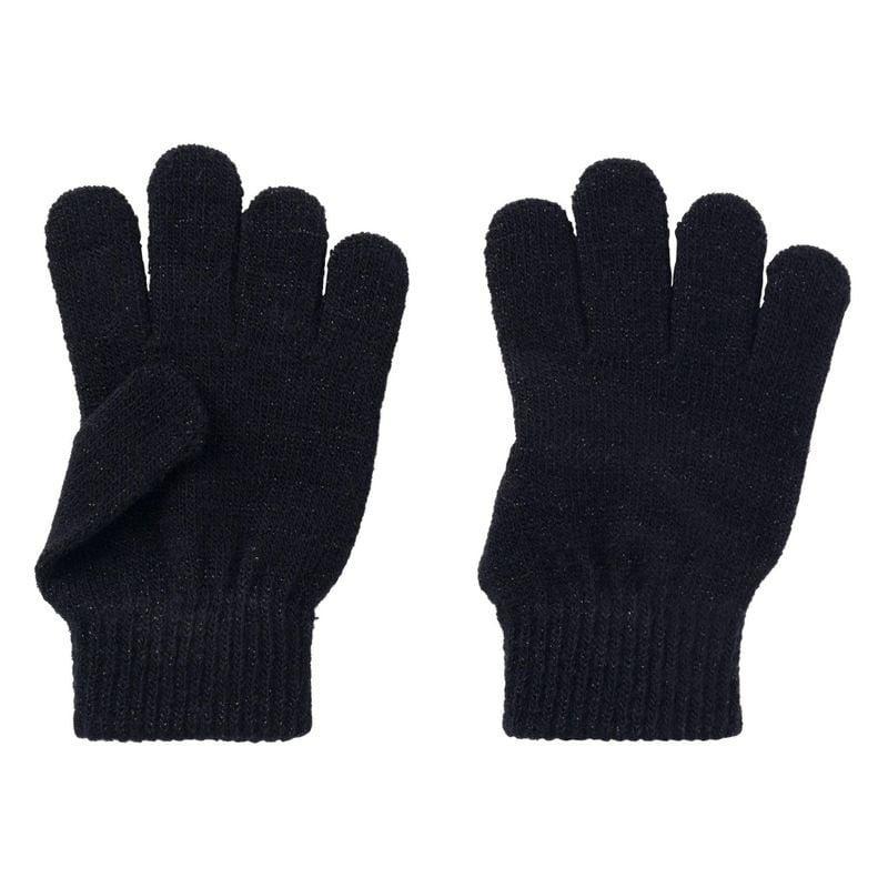 Детские перчатки для девочек вязаные Name It демисезонные р. 9 Черный (25091721B)