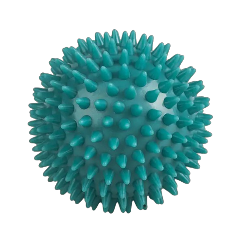 Мячик массажный с шипами медицинский Пвх резина 7 см Бирюзовый