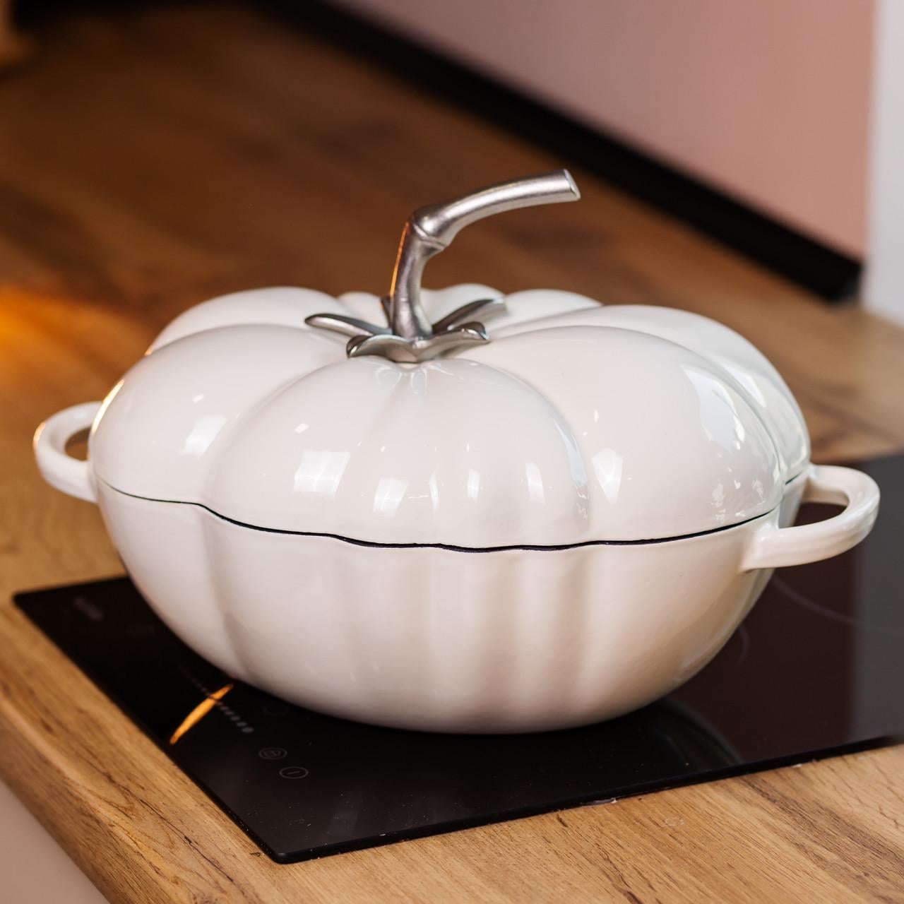 Кастрюля чугунная эмалированная Iron Tomato 2,5 л Белый (HP-FLG-20 BEIGE)