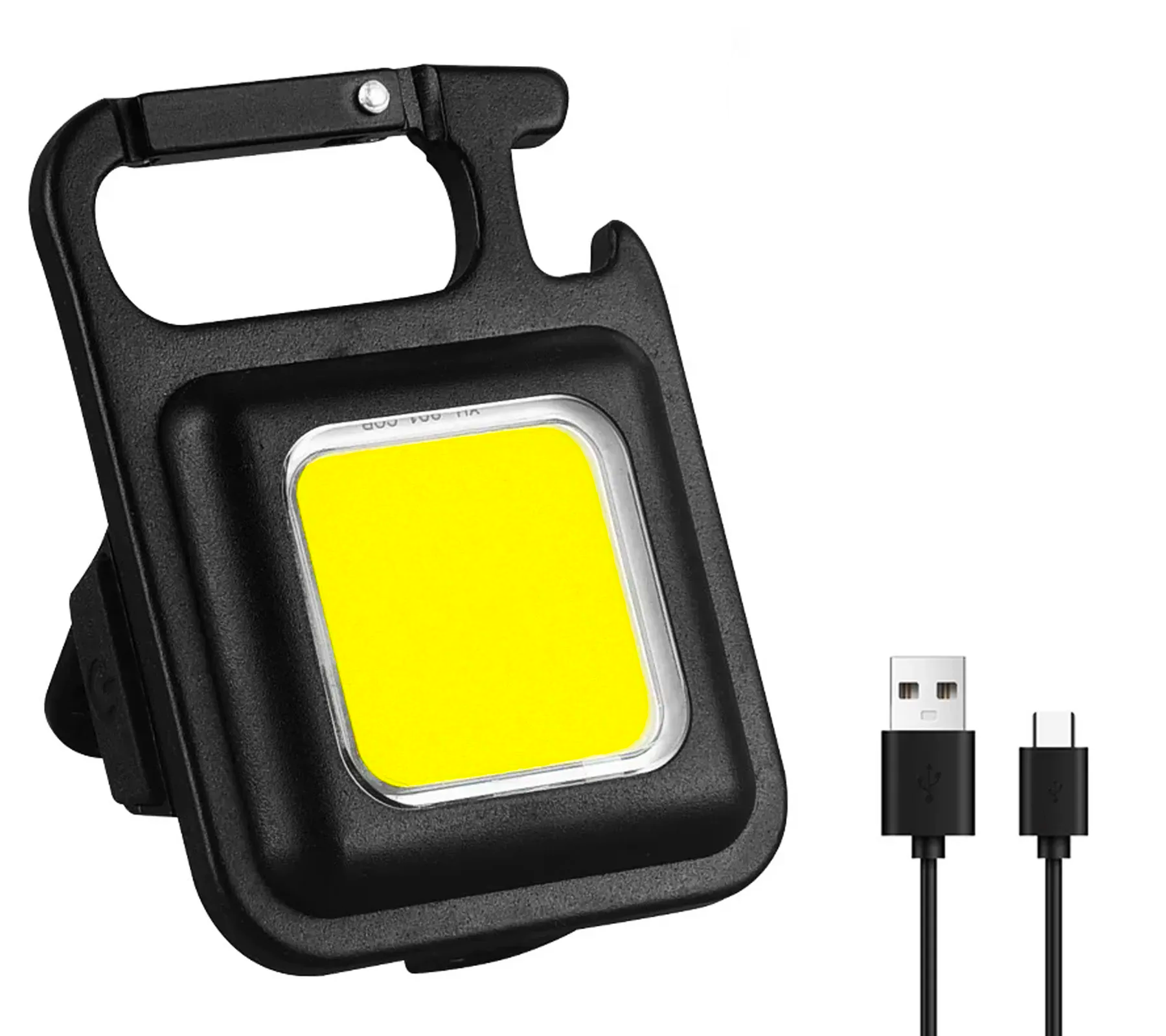 Ліхтар брелок акумуляторний з карабіном та відкривалкою LED COB 500 mAh (234565829)