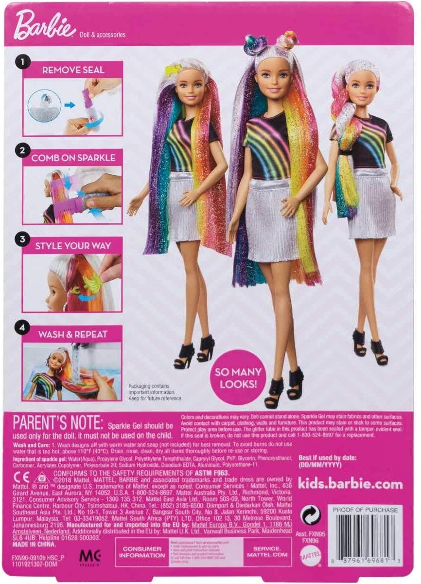 Лялька Barbie Rainbow Sparkle Hair 28 см (BR0186) - фото 10