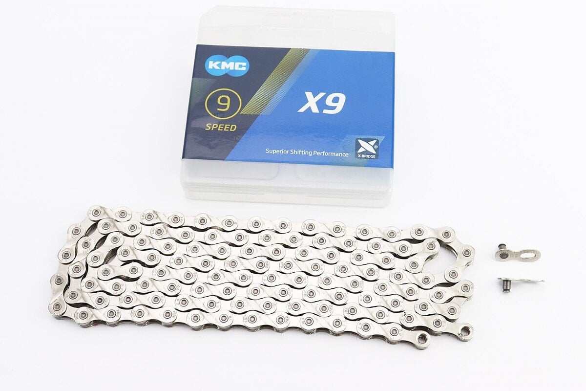 Ланцюг приводний KMC для велосипеда 1/2x11/128x116L 9 швидкостей X9 сріблястий (10033796)