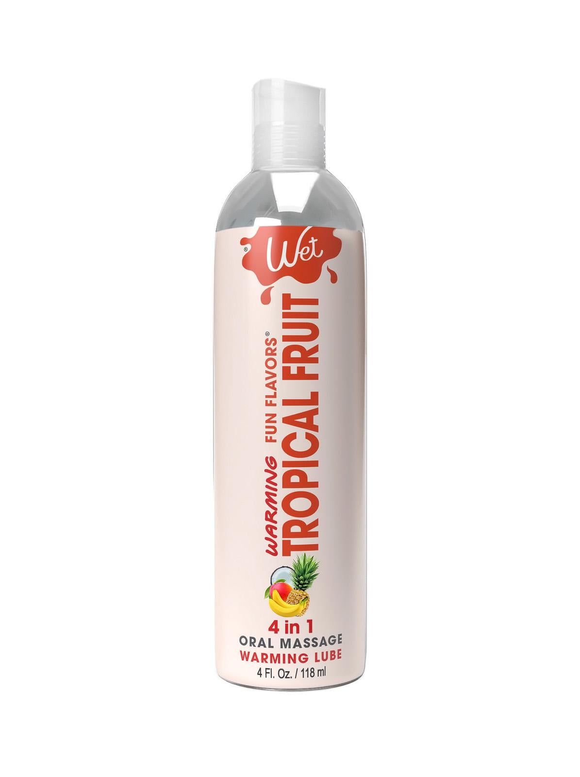 Лубрикант со вкусом тропических фруктов Wet Tropical 4в1 с согревающим эффектом 118 мл