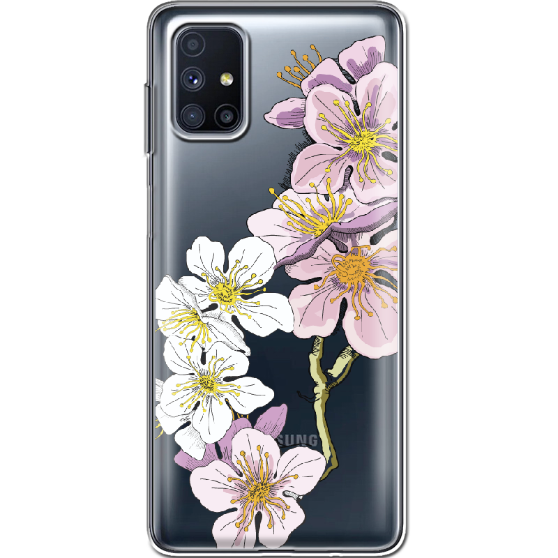 Чохол Boxface Samsung M515 Galaxy M51 Cherry Blossom Прозорий силікон (40937-cc4-40937) - фото 1