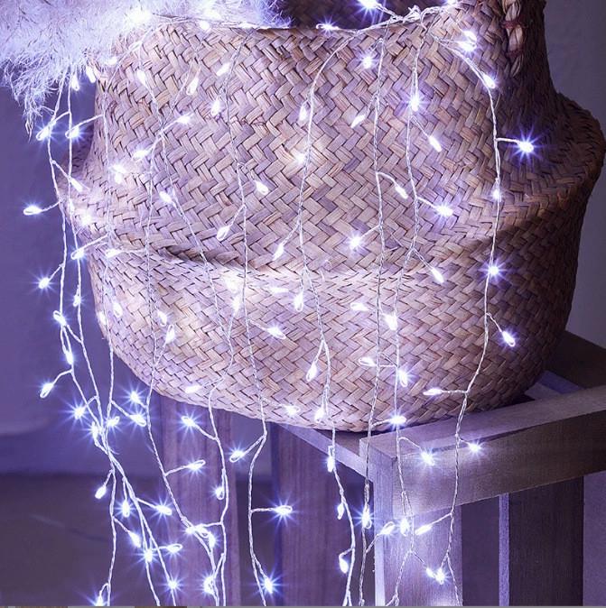 Гірлянда штора Хвойна лапа 3х2 м 600 LED від USB 8 режимів Холодний Білий - фото 2 Гірлянда штора Хвойна лапа 3х2 м 600 LED від USB 8 режимів Холодний Білий - фото 2