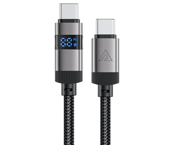 Кабель Data Acefast C15-03 Type-C-Type-C 3A 1,2 м Black (066974316283720)
