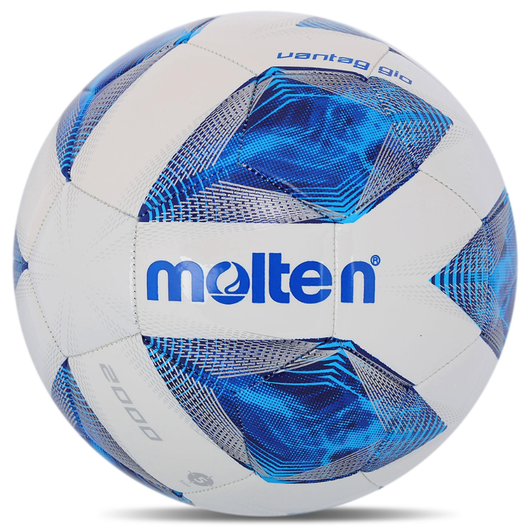 Мяч футбольный MOLTEN FIFA QUALITY PRO PU ламинированная гибридная сшивка №5 (F5A3555-K_Белый-синий)