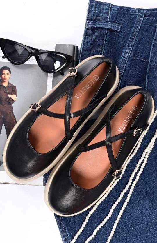 Туфли женские Loretta E370-11 р. 40 Черный (34179354)