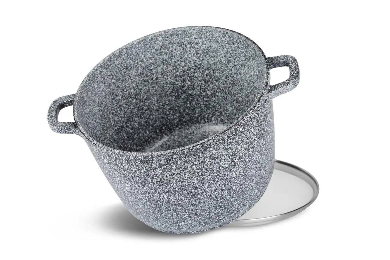 Казан-кастрюля со стеклянной крышкой, Edenberg EB-8009 10,2 л 28 см алюминиевая с антипригарным покрытием (LO-05931)