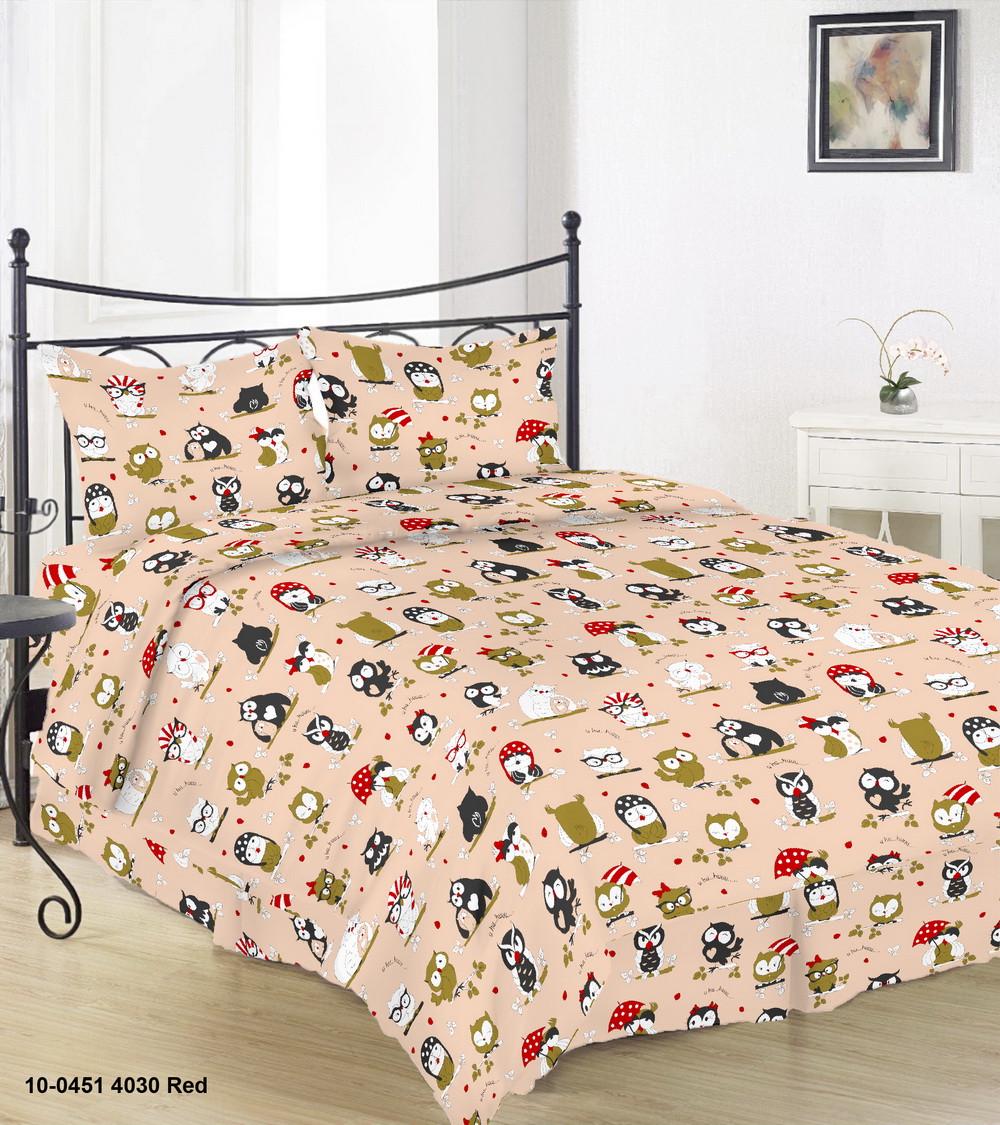 Простынь Vilenna бязь голд Совушка 150x220 см Бежевый (899176264)