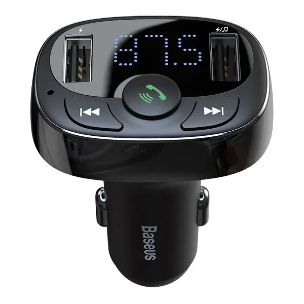 FM-трансмітер BASEUS T-Typed MP3 Car Charger S-09A Black (CCTM-01) - фото 2