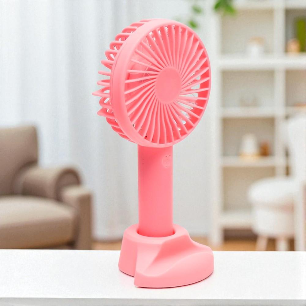 Вентилятор-мини ручной на аккумуляторе X-9 800 мАч USB 3 скорости съемная подставка Розовый (38-рож-6372) - фото 6 Вентилятор-мини ручной на аккумуляторе X-9 800 мАч USB 3 скорости съемная подставка Розовый (38-рож-6372) - фото 6