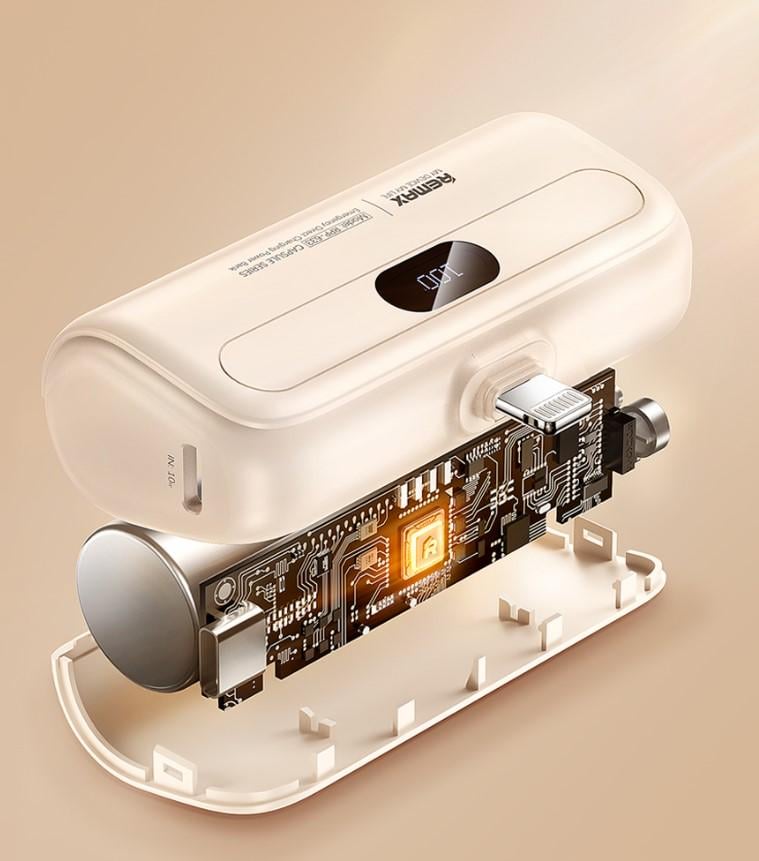 Повербанк Remax RPP-633 5000 Lightning Plug Emergency White (26771812) - фото 2 Повербанк Remax RPP-633 5000 Lightning Plug Emergency White (26771812) - фото 2