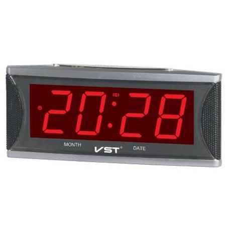 Часы VST 719 C-1 с красным LED-дисплеем Серый (623678)