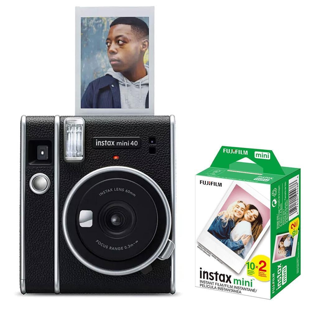 Фотоапарат Fujifilm Instax Mini 40 та фотопапір на 20 аркушів Black (2516978285)
