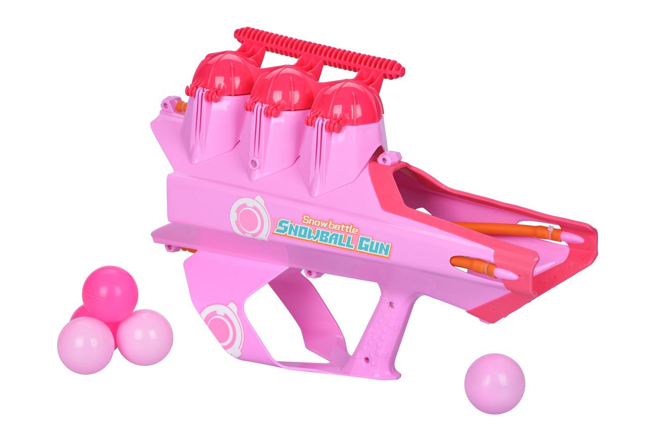 Игрушечное оружие Same Toy Бластер снежки и шары Pink (iz15605)