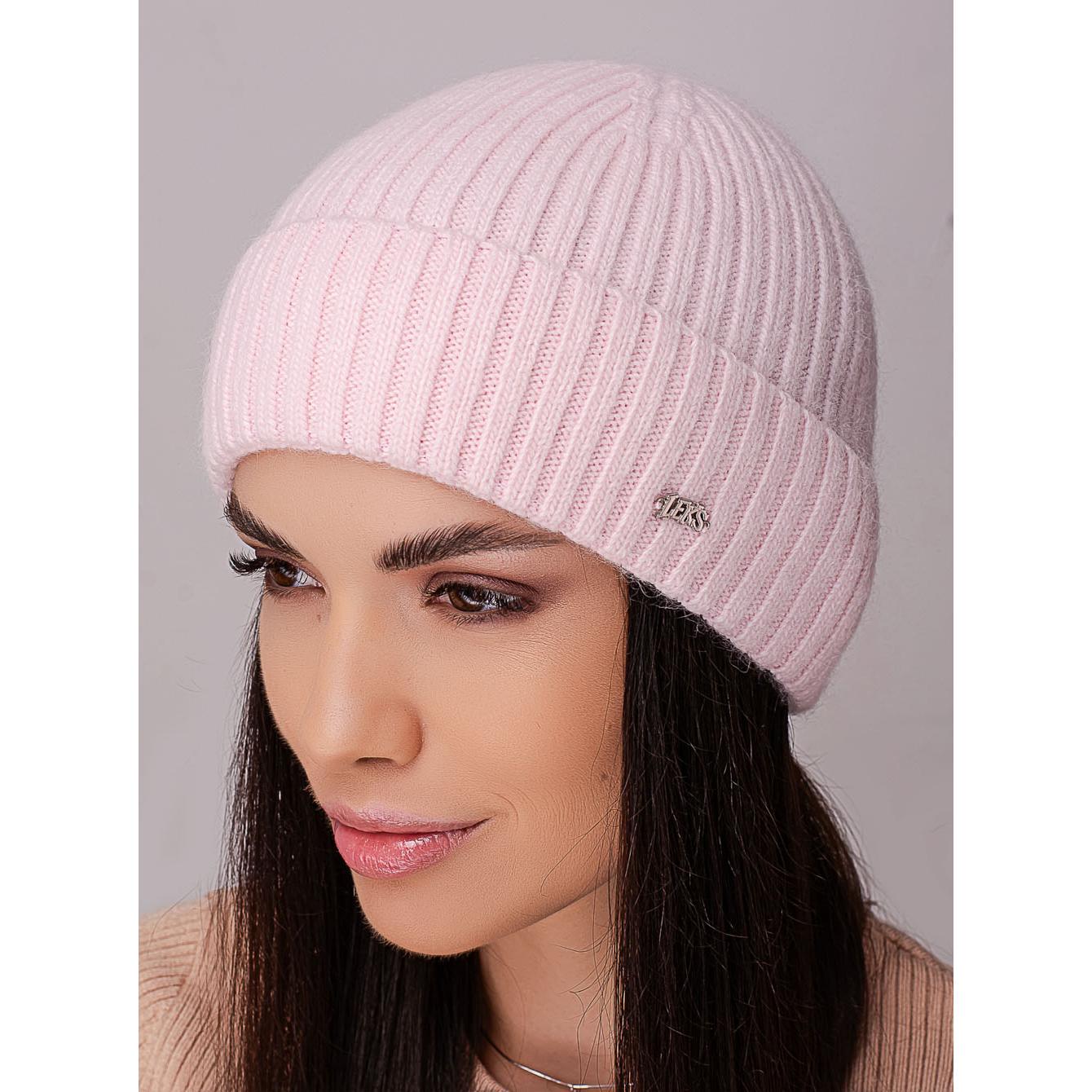 Шапка женская зимняя Leks Катрин кашемировая одинарная one size Светло-Розовый (204973)