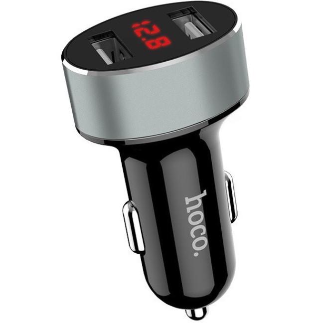 Адаптер автомобильный зарядно устройство Hoco с display Z26 2USB 2.1A