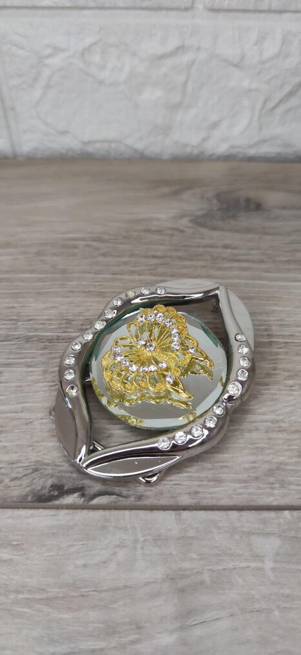 Пряжка фігурна для ременя з метеликом Сріблястий (KG-6319)