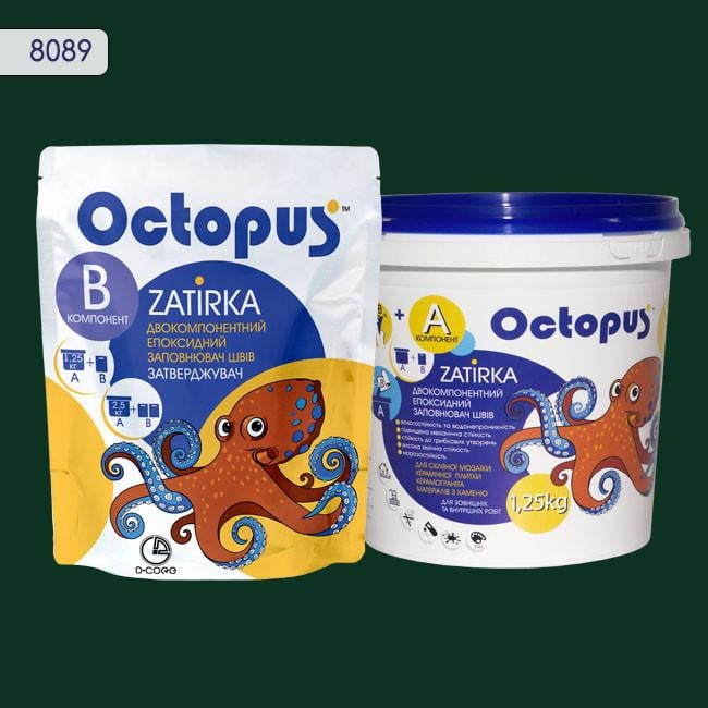 Затирка для плитки Octopus Zatirka 8089 эпоксидная 1,25 кг