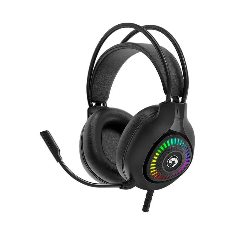 Игровая гарнитура MARVO PULZ 30 H8325 RGB подсветка/микрофон/интерфейс USB 3,5 мм Черный (650709)
