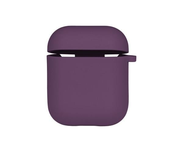 Чохол Silicone Case with microfibra для Airpods 1/2 Grape - фото 1