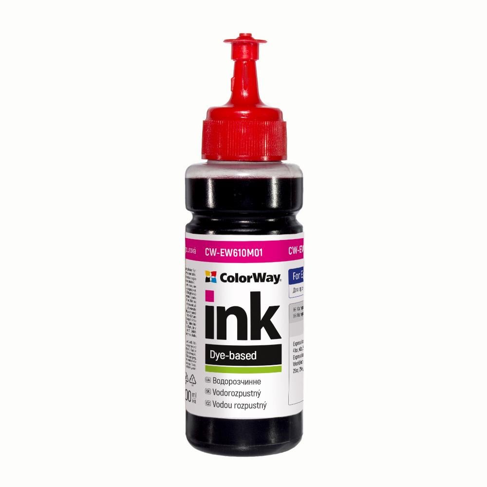 Чорнило ColorWay Epson XP103/600 100 мл Magenta (CW-EW610M01) Чорнило ColorWay Epson XP103/600 100 мл Magenta (CW-EW610M01)