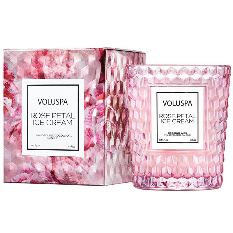 Свеча ароматическая Voluspa Roses Rose Petal Ice Cream стеклянный стакан 184 г (111004543)