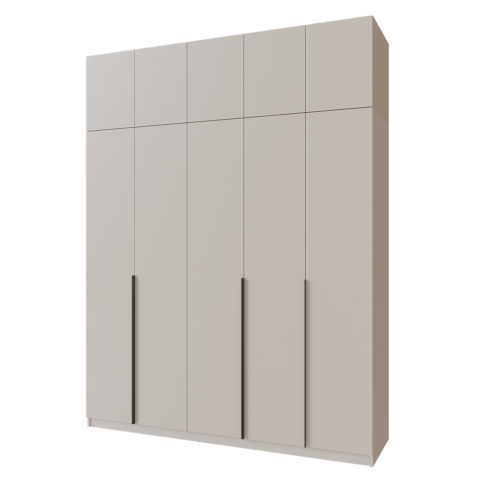 Шкаф распашной с тумбой и антресолью Меблітренд Чиназес Чита-2000.4 2000х500х2450 мм Кашемир (27438136)