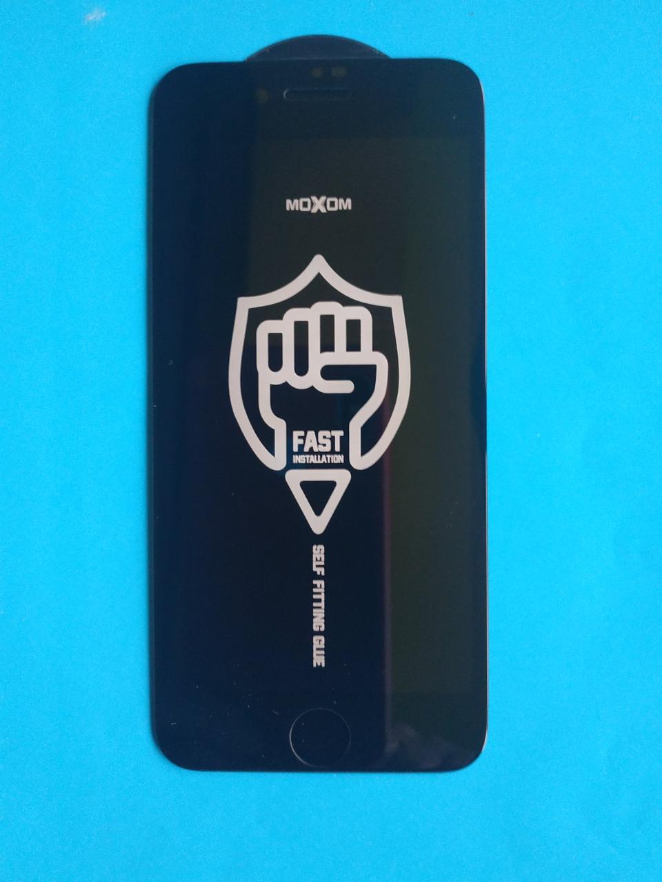 Защитное стекло для IPhone 8 MOXOM/Tempered Glass/Black