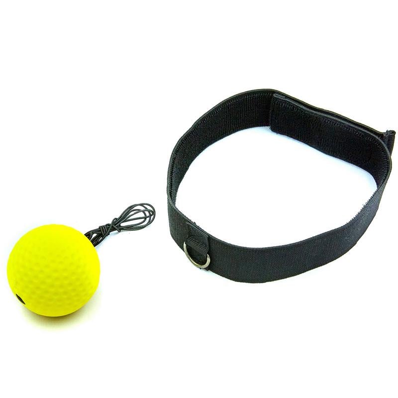 Пневмотренажер для бокса fight ball SP-Sport BO-0374 Черный с желтым (NA001315)