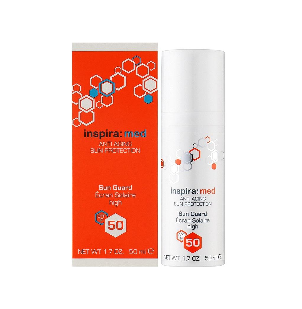 Крем солнцезащитный антивозрастной Inspira:cosmetics SPF 50 ANTI AGING SUN GUARD Med 50 мл (4251059310190) - фото 2