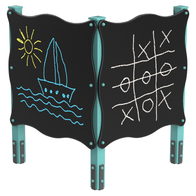 Доска для рисования для детской игровой площадки Kidigo 122х122х162 см Разноцветный (1127670964)