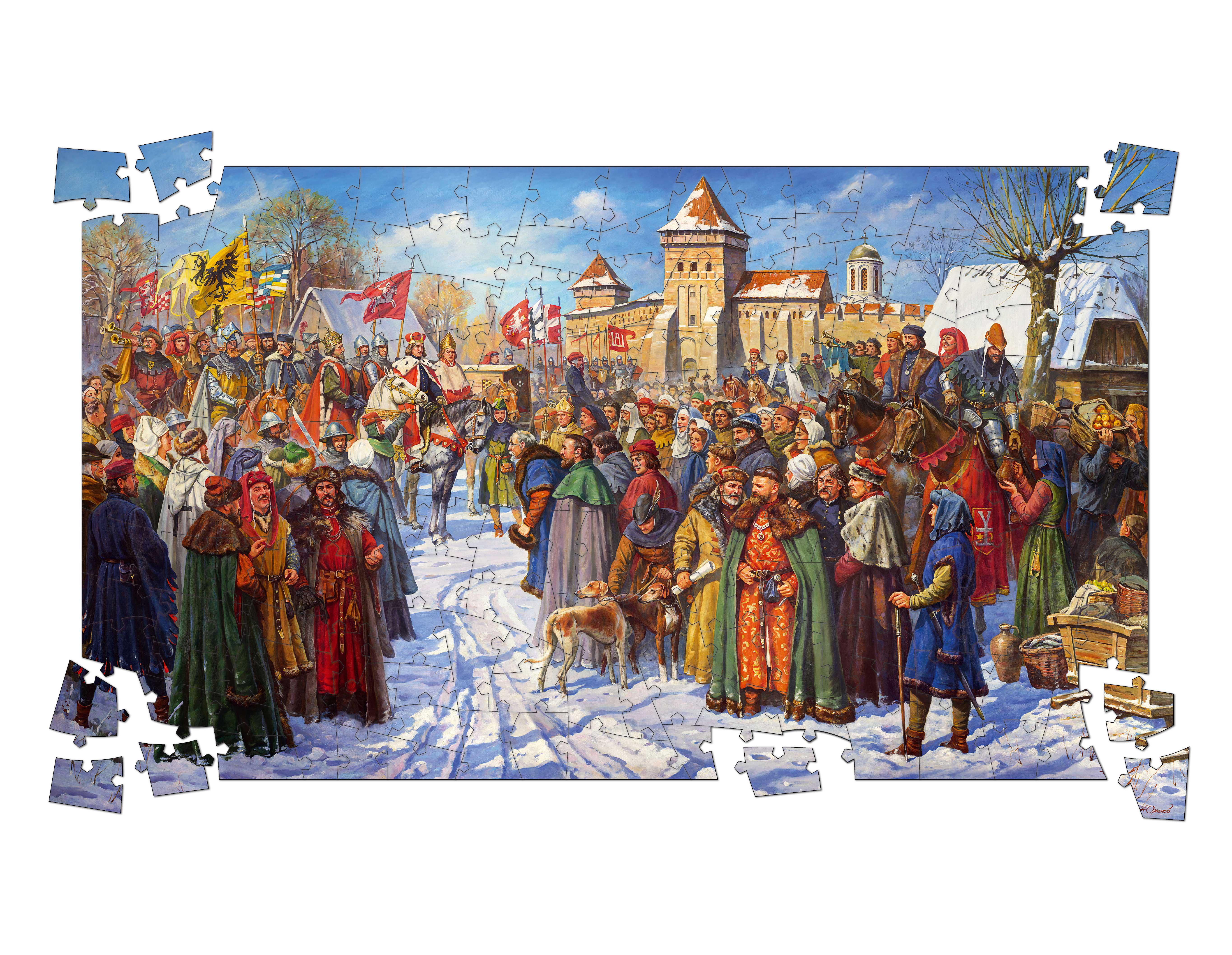 Пазл деревʼяний З'їзд європейських монархів у Луцьку 200 елементів (26857686)