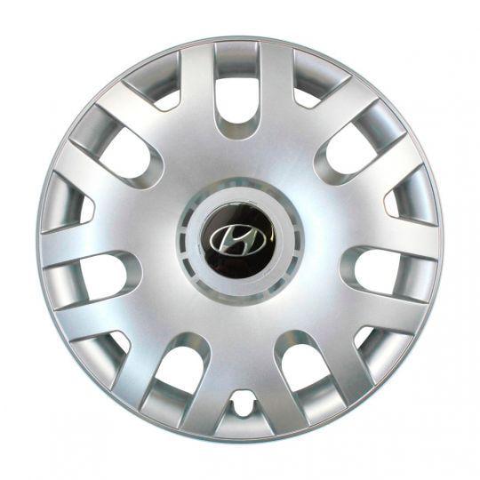 Автомобильные колпаки SKS 204 R14 с логотипом Hyundai 4 шт. Серебристый