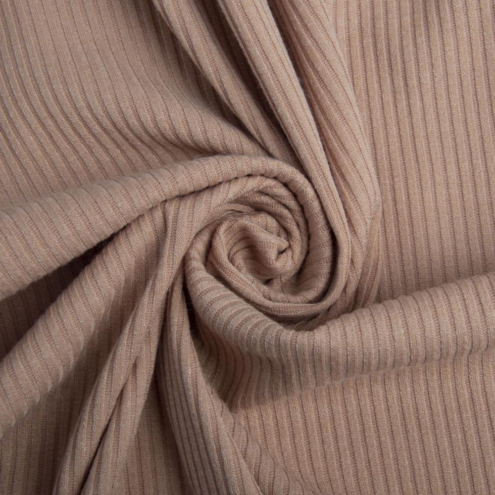 Ткань трикотаж вискоза Полоса 1244 Арахисовый (20841)