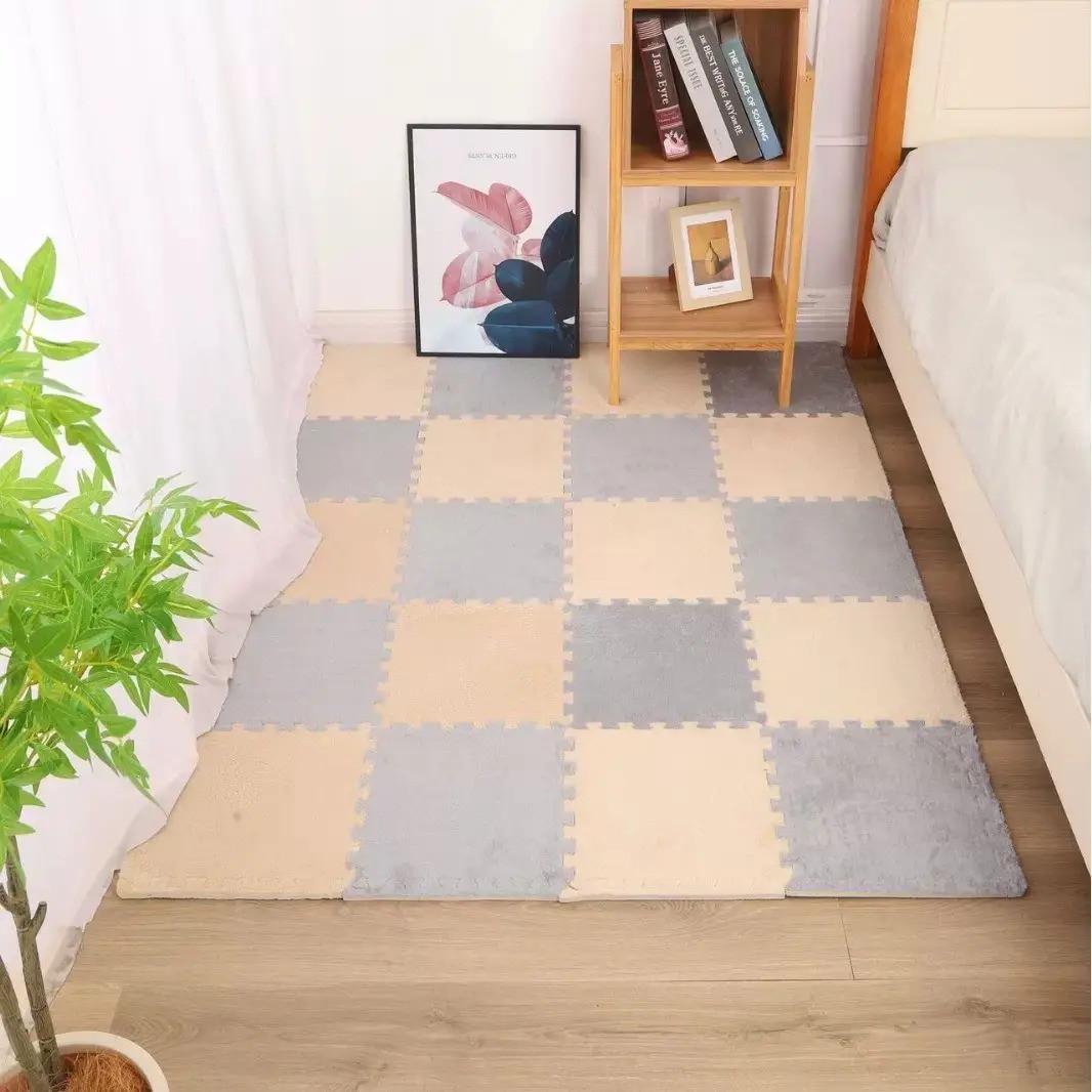 Развивающий коврик-пазл Wellamart плюшевый 30х30 см 10 шт. Бежевый/Серый (84220003) Развивающий коврик-пазл Wellamart плюшевый 30х30 см 10 шт. Бежевый/Серый (84220003)