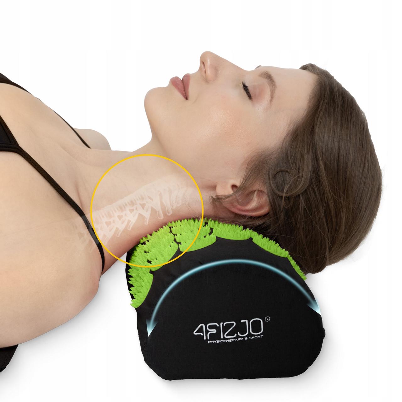 Килимок акупунктурний з валиком 4fizjo Classic Mat XL аплікатор Кузнєцова Black/Green (P-5907222931769) - фото 9