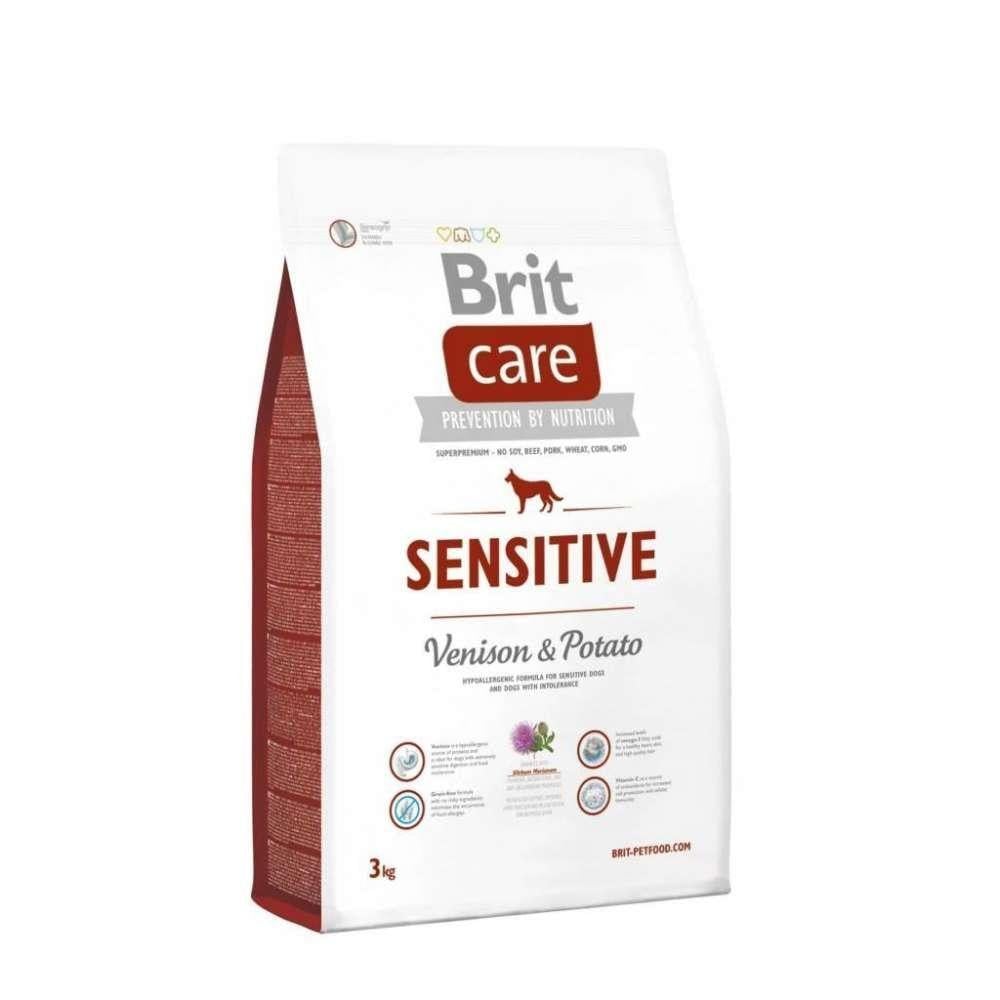 Корм сухой гипоаллергенный Brit Care Sensitive All Breed с олениной для собак всех пород 3 кг (8595602510818)