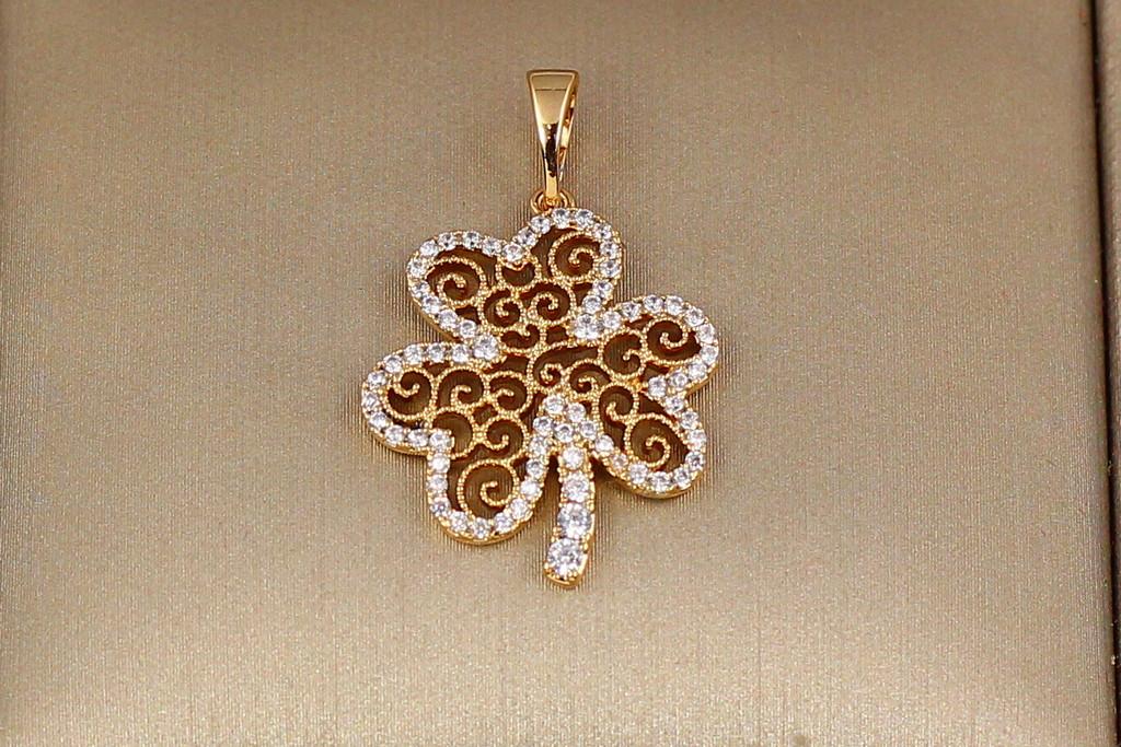 Кулон Xuping Jewelry Клевер 2,2 см Золотистый