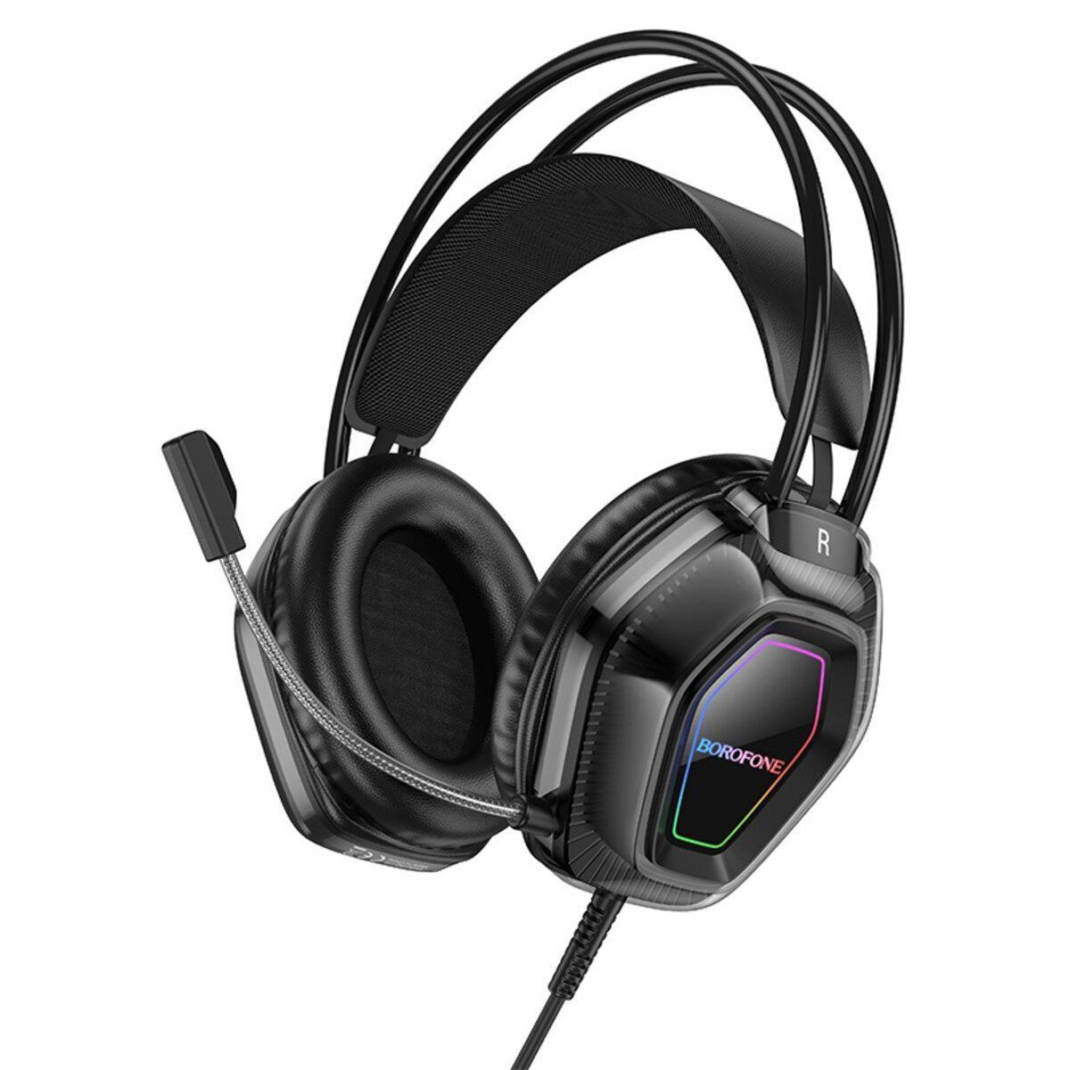 Наушники ведущие с микрофоном Borofone BO110 Fight gaming headphones Black (6941991118302)