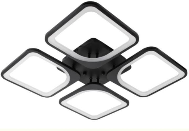 LED-люстра потолочная Valeso V-K39047-4-TL BK с пультом 64W (28687289)