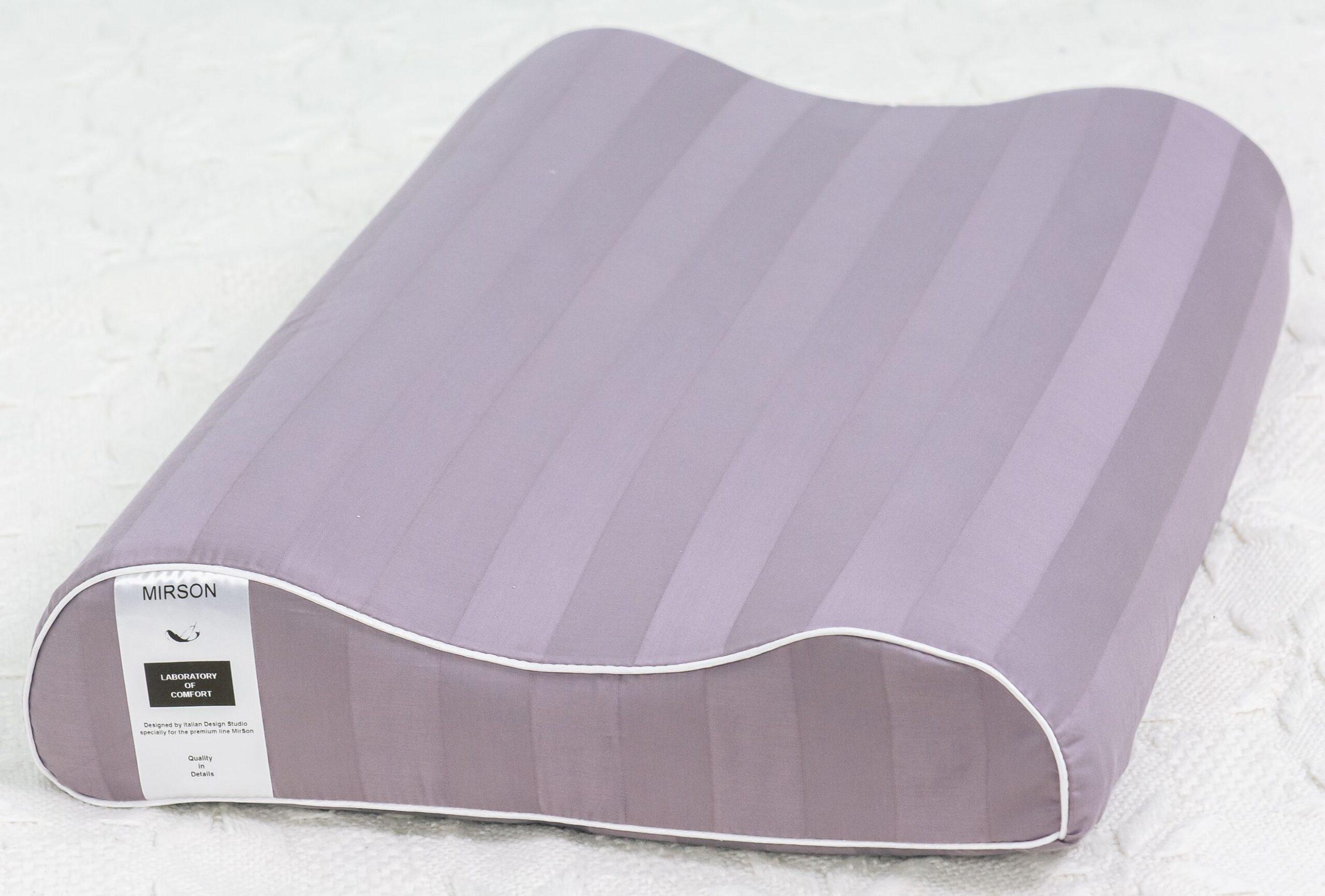 Подушка ортопедическая MirSon №6025 Noble stripe Peony Aero 58х40х10,5 см (2200003261448)