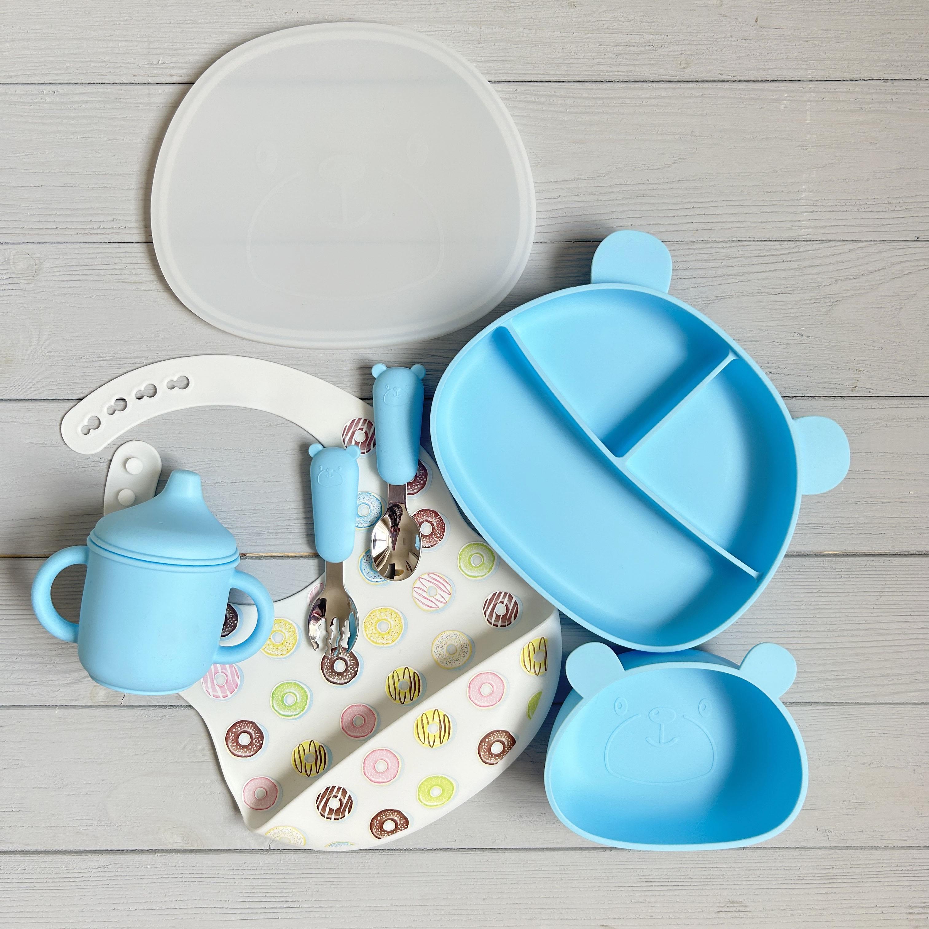Детская посуда силиконовая Мишка BPR img_e9205 Y9 Голубой (65518) - фото 2